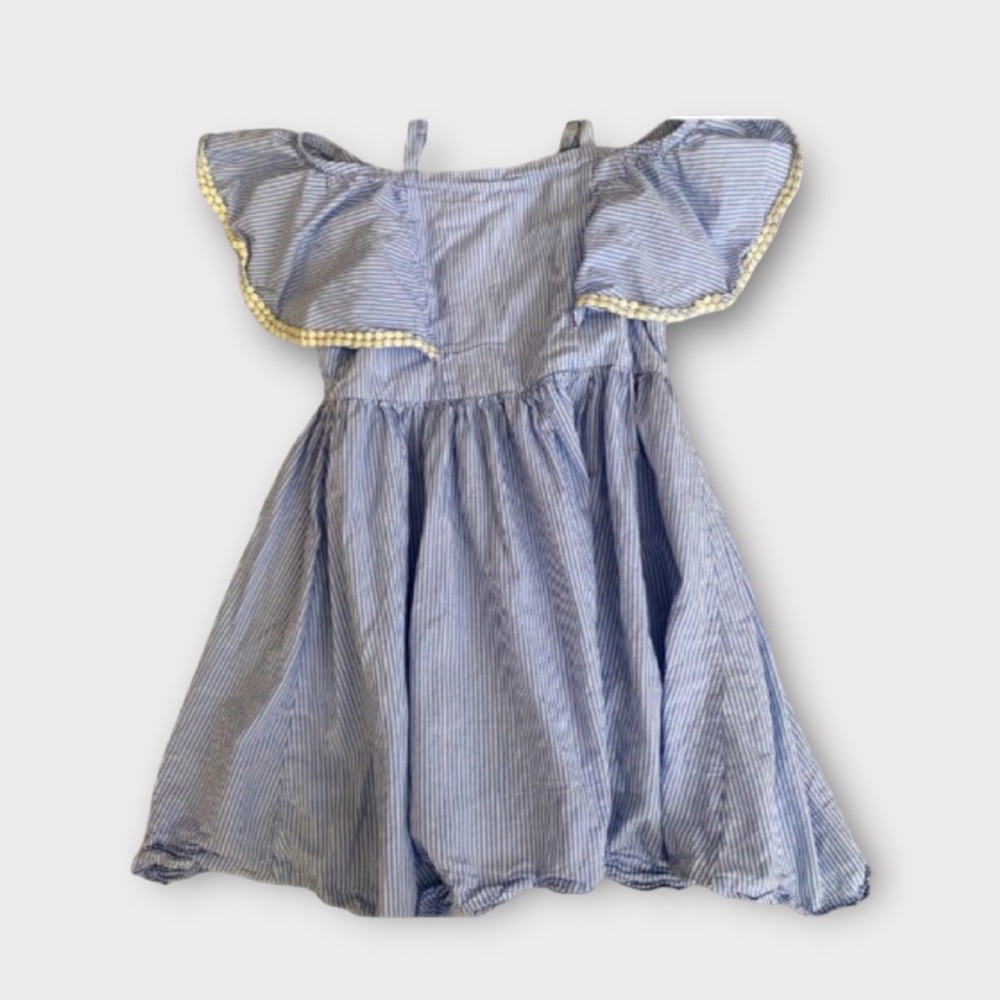 BCBGirls Girls Kids Dress Size 8 Strappy Cold Shoulder Ruffle Sleeve Dainty